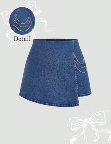 Fustă Pantalon Shein, albastru