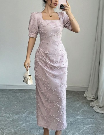 Rochie midi Shein, roz