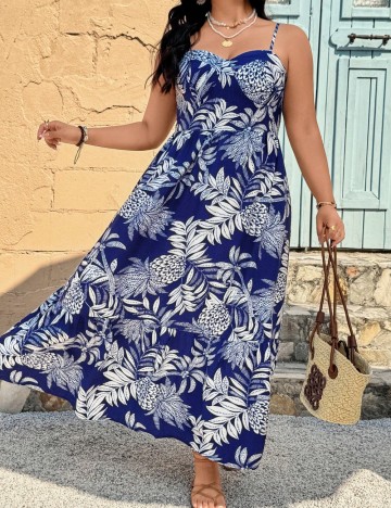 Rochie maxi Shein Curve+, albastru