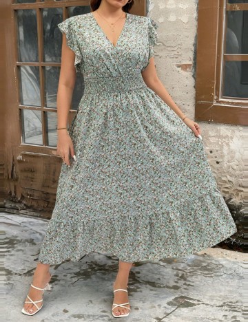 Rochie maxi Shein, mix culori