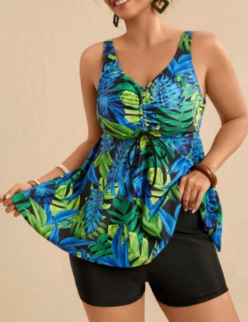 Costum de baie Shein Curve+, mix culori