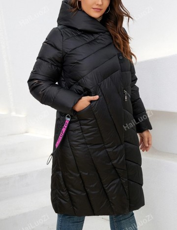 Geacă Shein Curve+, negru