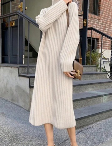Rochie maxi Shein, crem