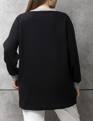Pulover Shein Curve+, negru
