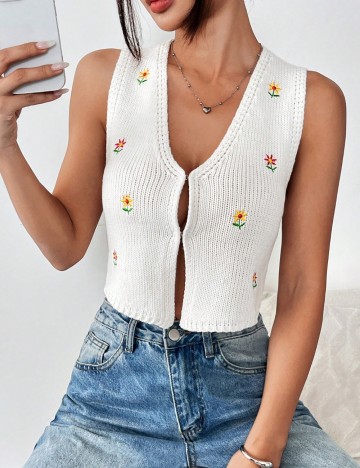 Vestă Shein, crem