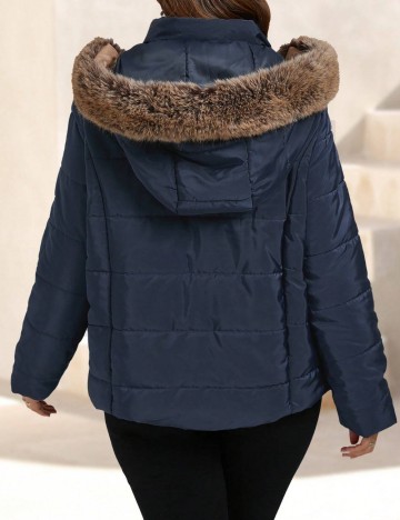Geacă Shein Curve+, bleumarin