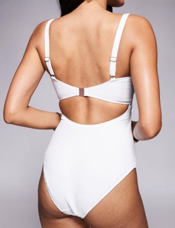 Costum de baie întreg Ivory Rose, alb