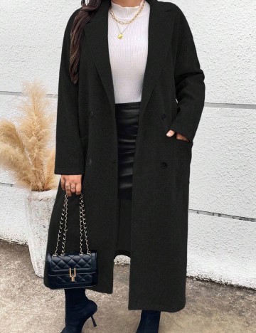 Palton Shein Curve+, negru