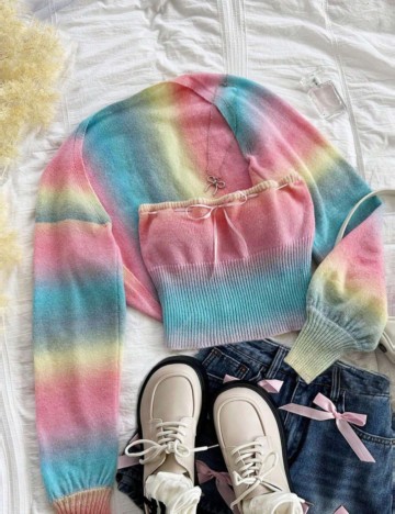 Set top si bolerou Shein, mix culori