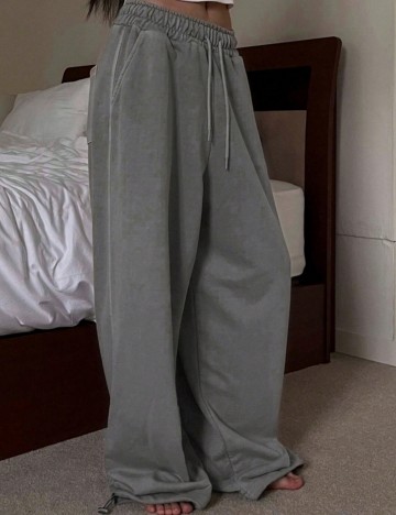 Pantaloni DAZY by Shein, gri