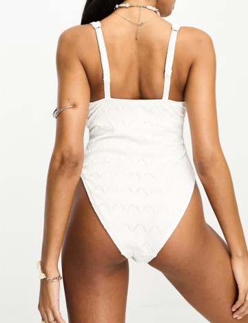 Costum de baie întreg Peek & Beau, alb