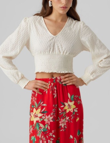 Bluză Vero Moda, crem
