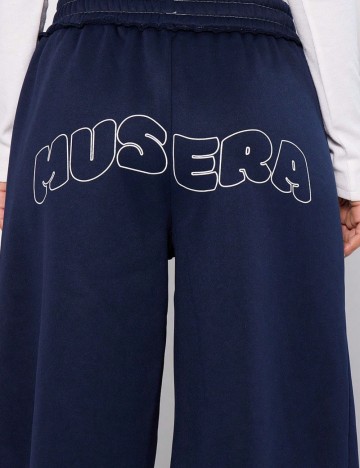 Pantaloni scurți MUSERA by Shein, albastru inchis