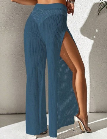 Pantaloni de plajă Shein, albastru