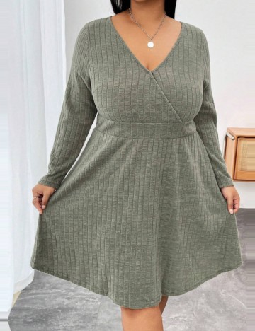 Rochie mini Shein Curve+, verde