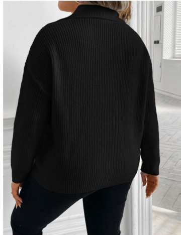 Pulover Shein Curve+, negru