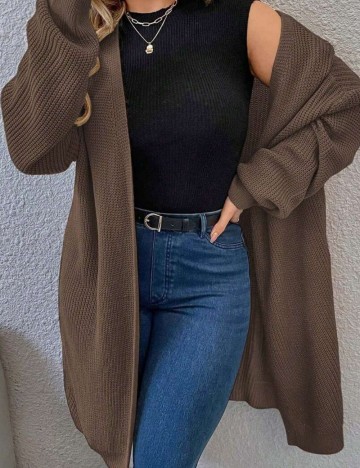Cardigan Shein Curve+, maro