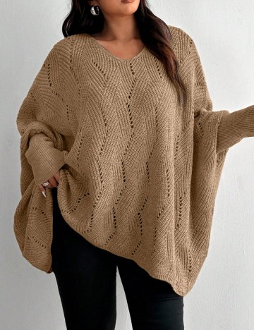 Pulover Shein Curve+, maro