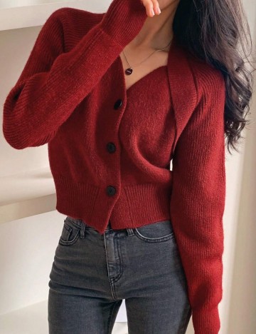 Cardigan Shein, vișiniu