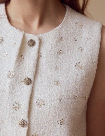 Vestă MOTF by Shein, crem