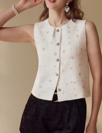 Vestă MOTF by Shein, crem