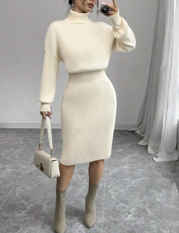 Rochie midi Shein, crem