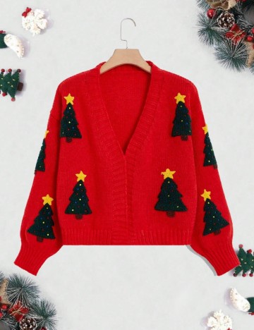 Cardigan Shein Curve+, roșu