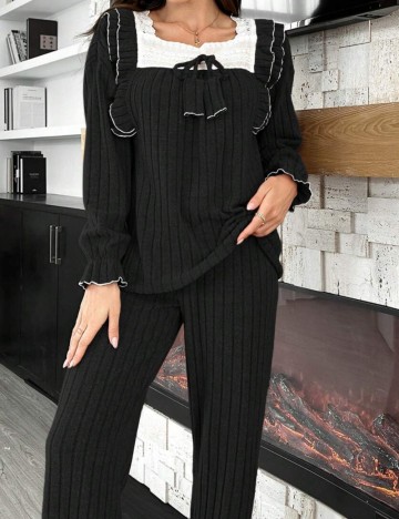 Compleu pijamale Shein, negru