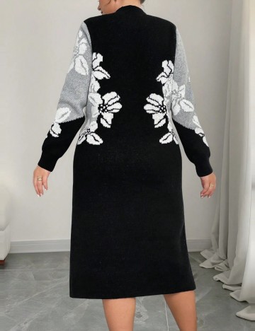 Rochie midi Shein Curve+, mix culori