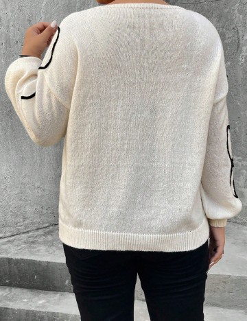 Pulover Shein Curve+, crem