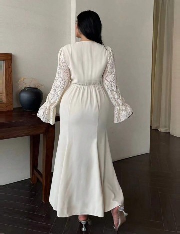 Rochie midi Shein Curve+, bej