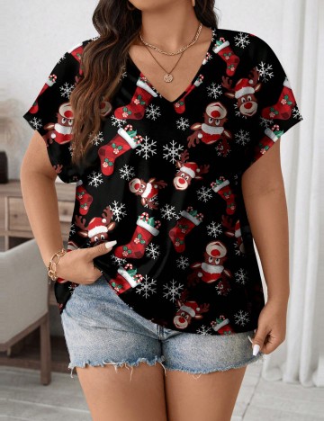 Tricou Shein Curve+, mix culori