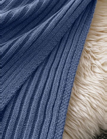 Fustă midi Shein Curve+, bleumarin