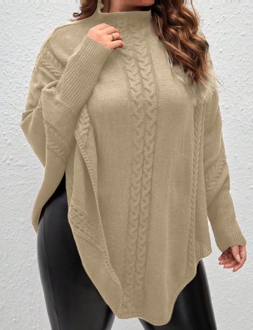 Pulover Shein Curve+, bej