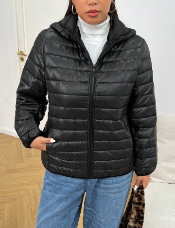 Geaca Shein Curve+, negru