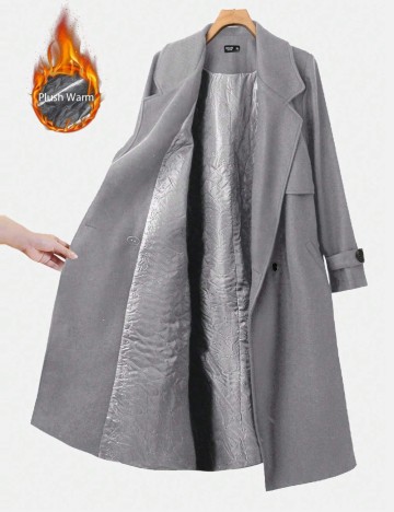 Palton Shein Curve+, gri