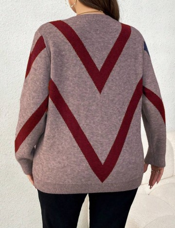 Pulover Shein Curve+, mix culori