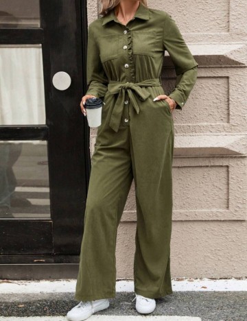 Salopetă lungă Shein, kaki