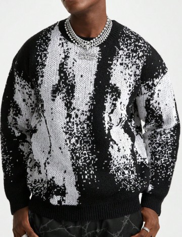 Pulover Shein MANFINITY, negru