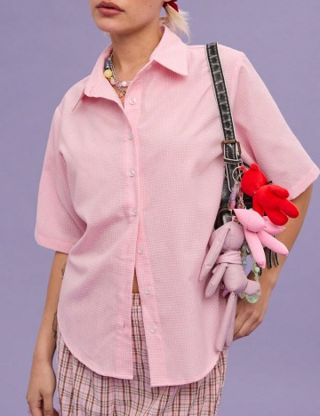 Cămașă cu m&acirc;necă scurtă Shein, mix culori