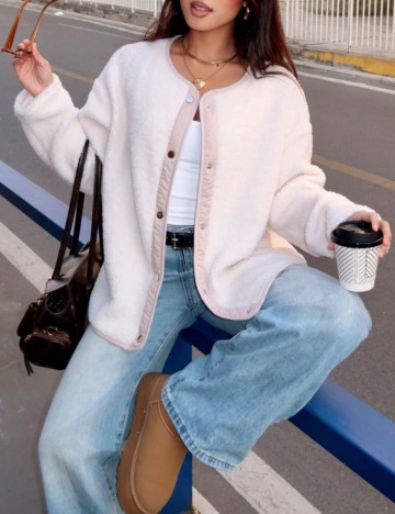 Jachetă Shein, crem