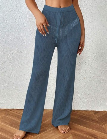 Pantaloni de plajă Shein, albastru