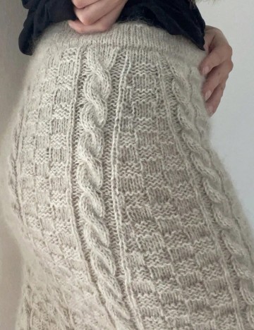 Fustă mini Shein Curve+, bej