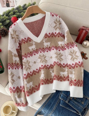 Pulover Shein Curve+, mix culori