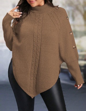 Pulover Shein Curve+, maro