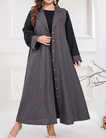 Cardigan lung Shein Curve+, mix culori