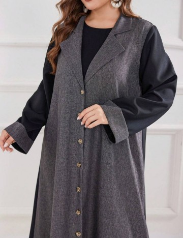 Cardigan lung Shein Curve+, mix culori