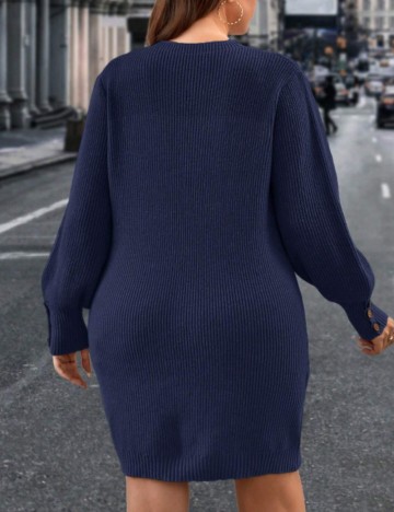 Rochie midi Shein Curve+, albastru