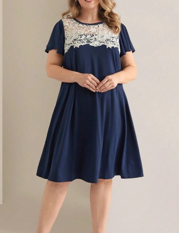 Rochie midi Shein Curve+, albastru