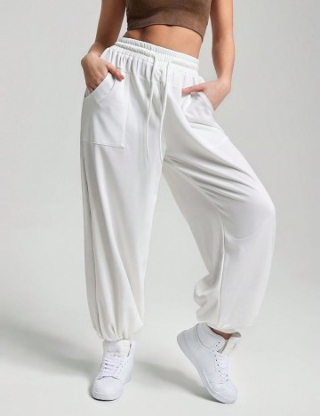 Pantaloni Shein, alb